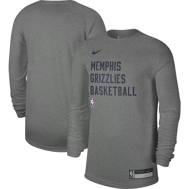 Unisex Nike Heather Gray Utah Jazz 2023/24 Legend On-Court Practice Long Sleeve T-Shirt, Mens Product Image