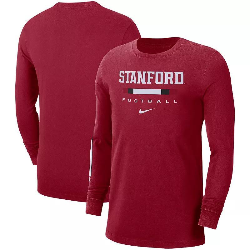 Mens Nike Cardinal Stanford Cardinal Word Long Sleeve T-Shirt Product Image