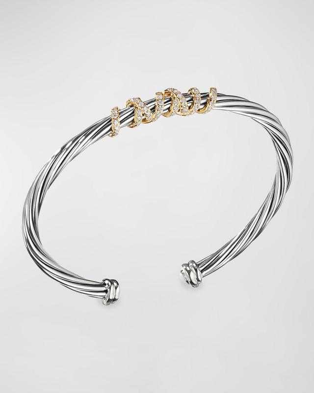 Womens Helena Center Station Bracelet with 18K Yellow Gold and Pav Diamonds Product Image