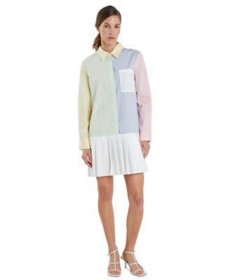 Women's Colorblocked Shirtdress Product Image