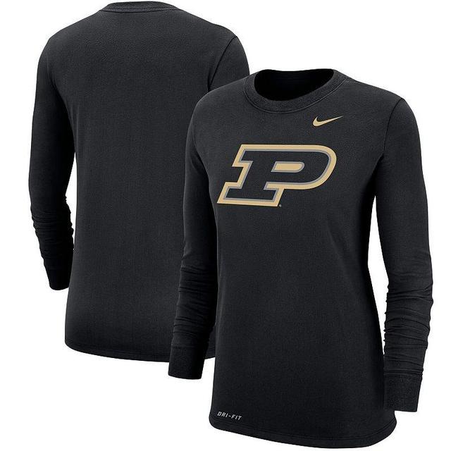 Womens Nike Purdue Boilermakers Logo Performance Long Sleeve T-Shirt Product Image