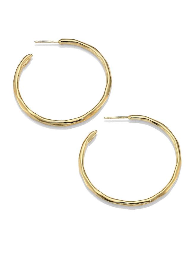 Womens Glamazon 18K Yellow Gold #3 Hoop Earrings/1.65 Product Image