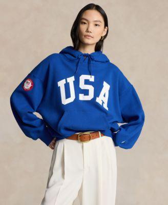 Polo Ralph Lauren Womens Team Usa Graphic Fleece Hoodie Product Image