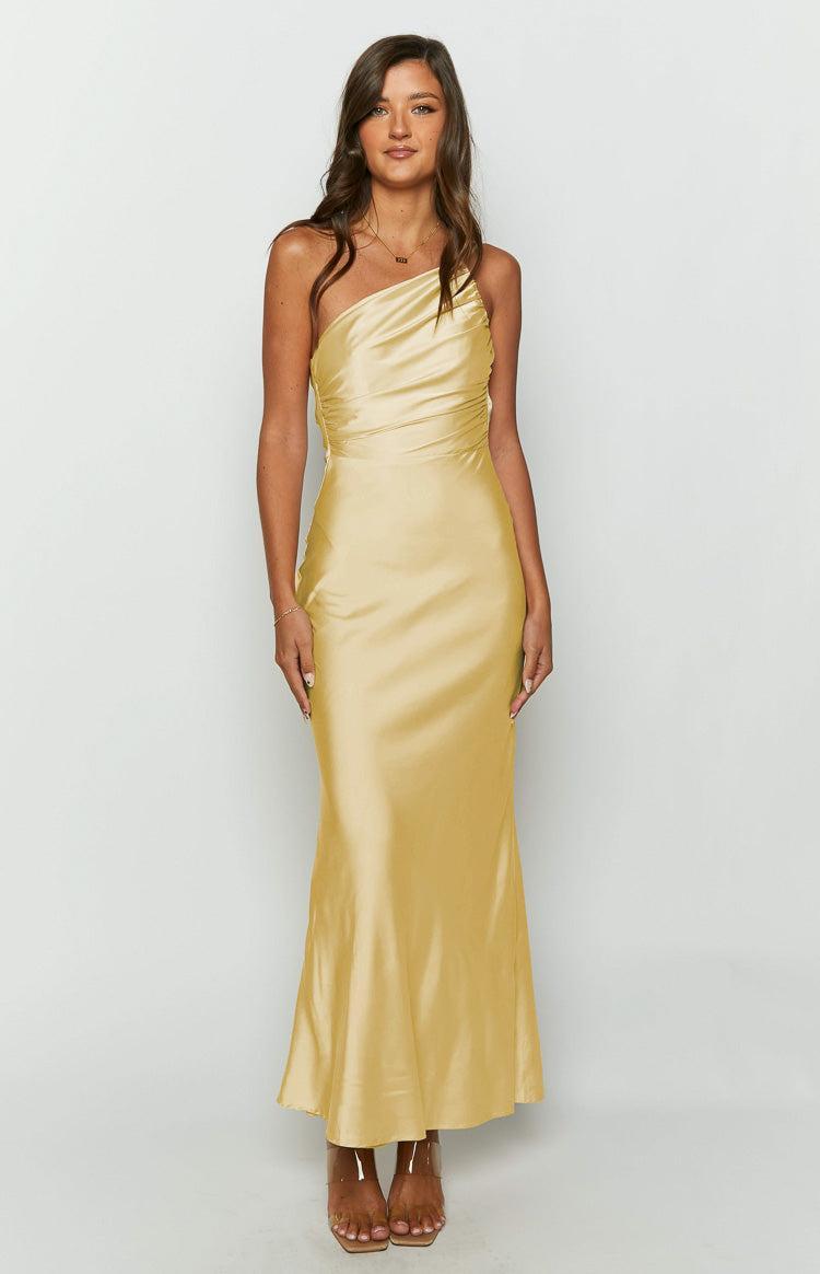 Tina Yellow Formal Maxi Dress Product Image