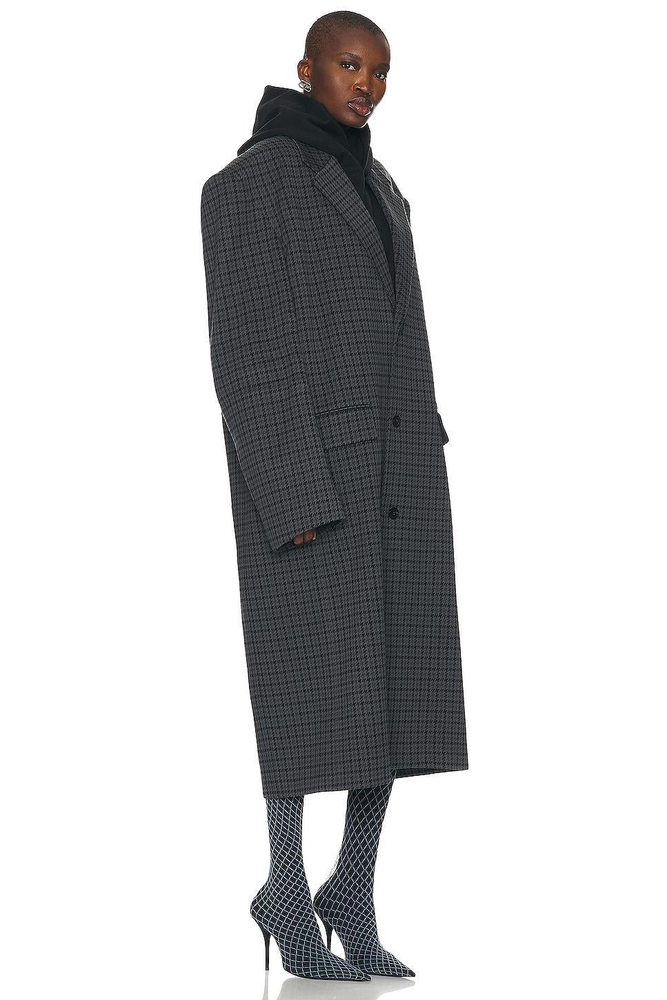 Balenciaga Knitted Coat Charcoal. (also in 1). Product Image