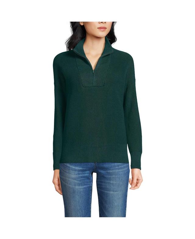 Womens Lands End Drifter Quarter Zip Sweater Product Image