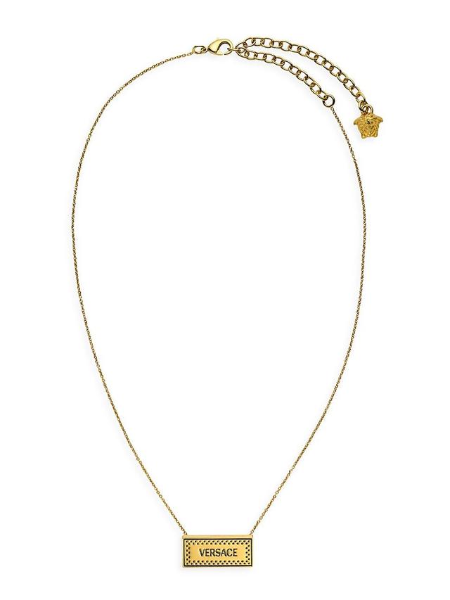 Womens Goldtone Logo Pendant Necklace Product Image