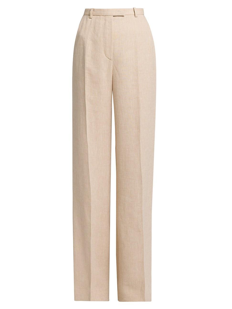 Womens Emmit Linen Flared Trousers Product Image