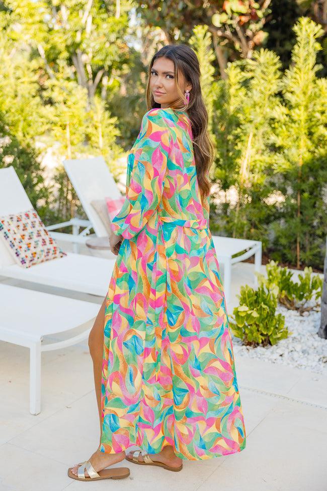 Eyes On Paradise in Kaleidoscope Dreams Belted Kimono Cover Up Product Image