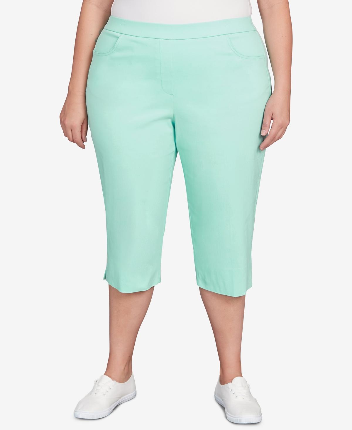 Alfred Dunner Plus Size Classic Allure Stretch Clamdigger Capri Pant Product Image