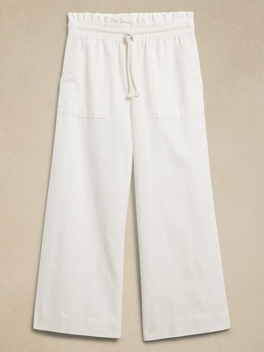 Hemp-Cotton Wide-Leg Paperbag Pant Product Image