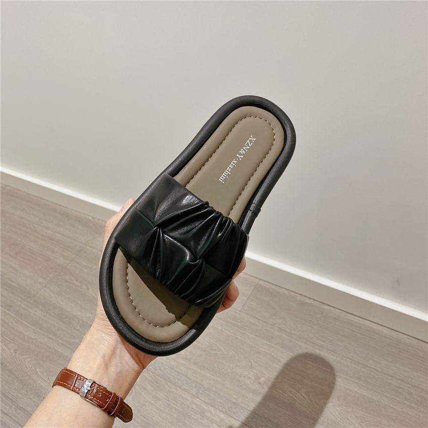 Ruched Slide Sandals Product Image