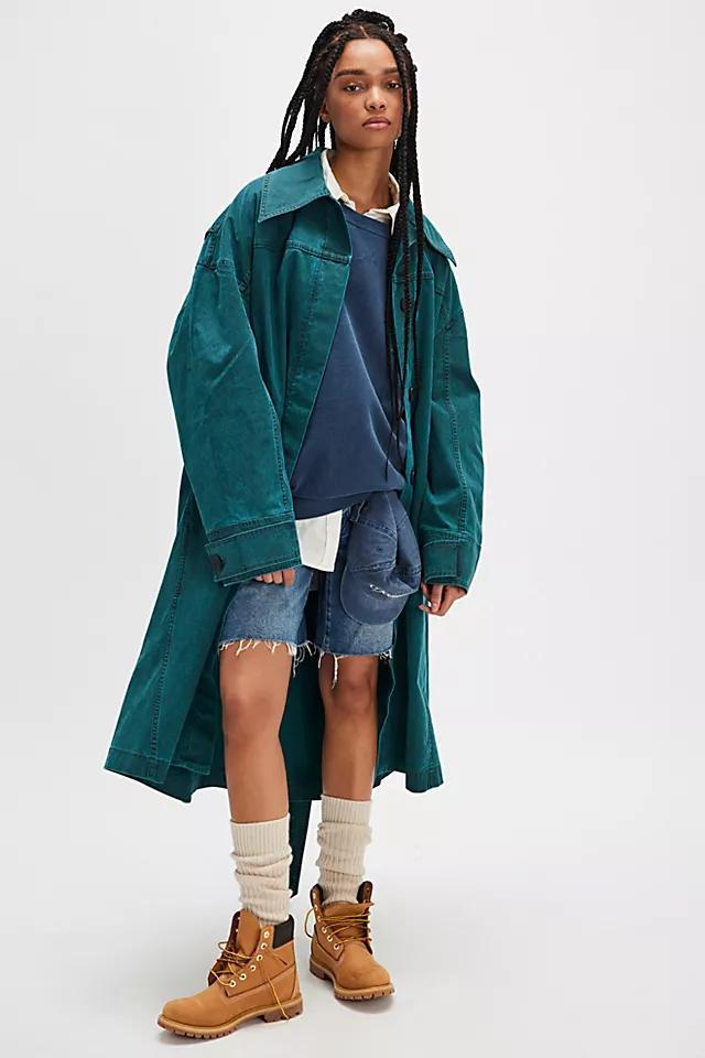 Manso Green Trench Coat Product Image