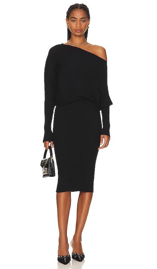 Steve Madden Lori Knit Dress in Black. Size XS. Product Image