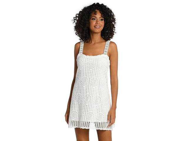 La Blanca Waverly Tank Crochet Dress (Ivory) Women's Swimwear Product Image