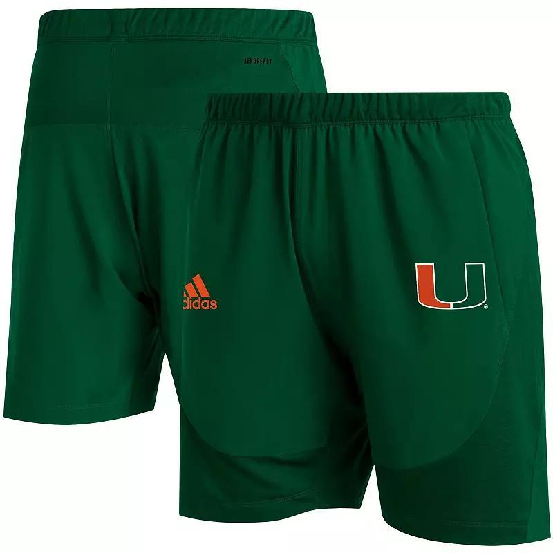 Mens adidas Miami Hurricanes 2021 Sideline AEROREADY Training Shorts Product Image