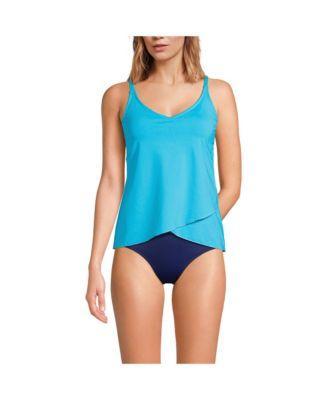 Women's V-Neck Tulip Hem Tankini Swimsuit Top Product Image