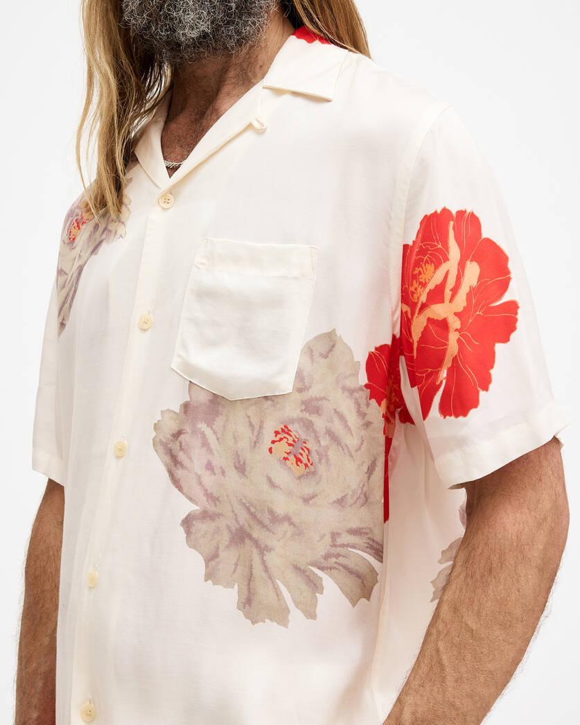 Roze Floral Print Relaxed Fit Shirt Product Image