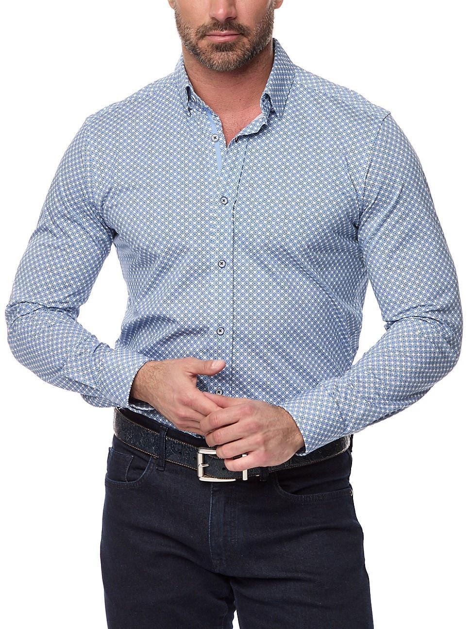 Mens Conall Micro-Medallion Sport Shirt Product Image