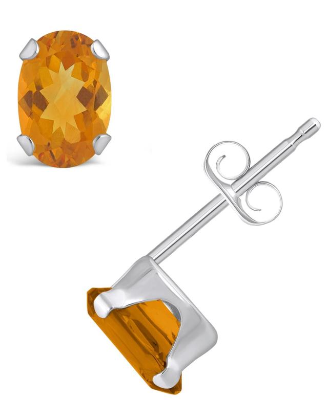 Macys Gemstone Stud Earrings in 10k Yellow Gold Product Image