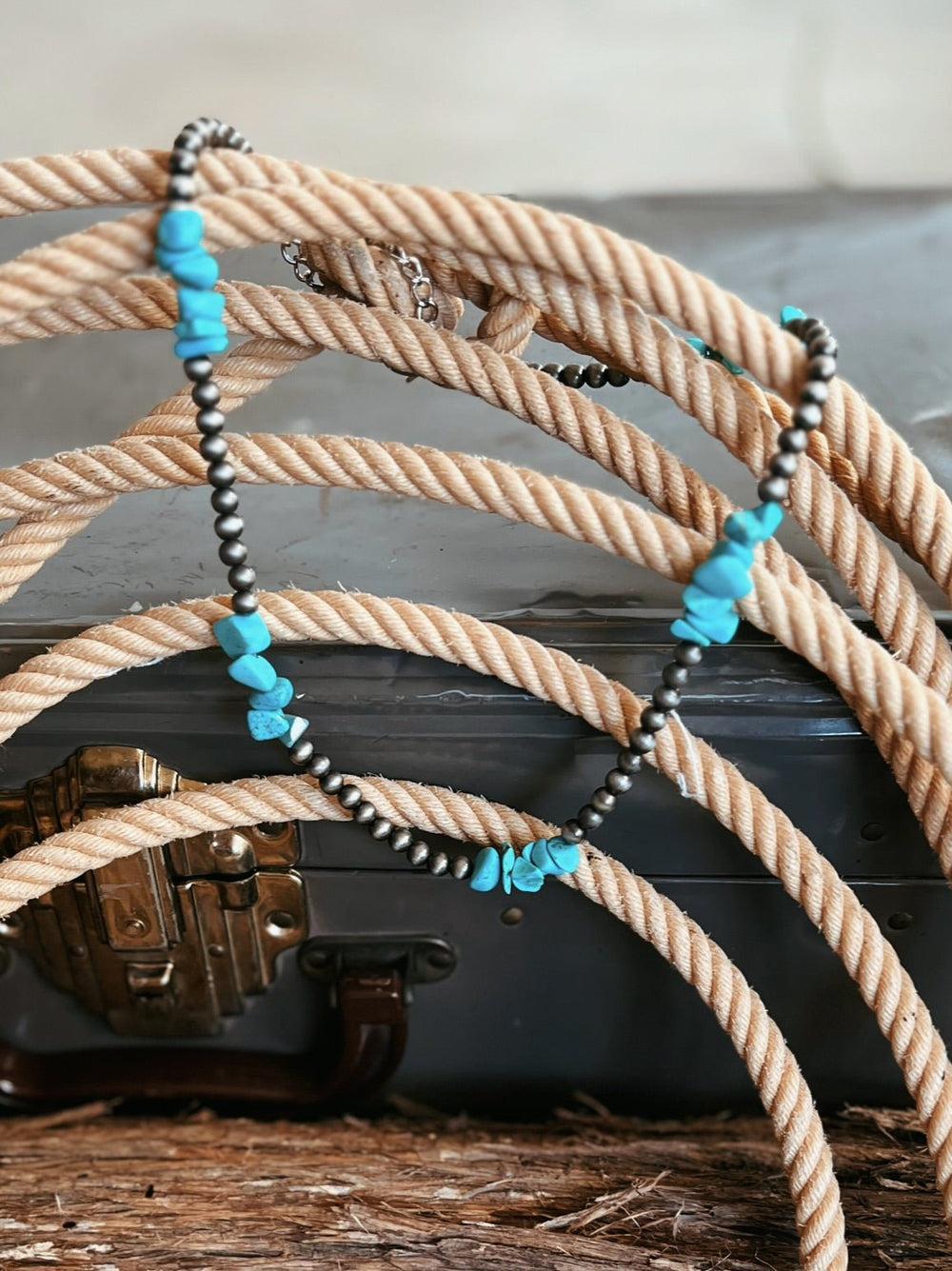 Handmade Navajo Pearl Turquoise Necklace Product Image