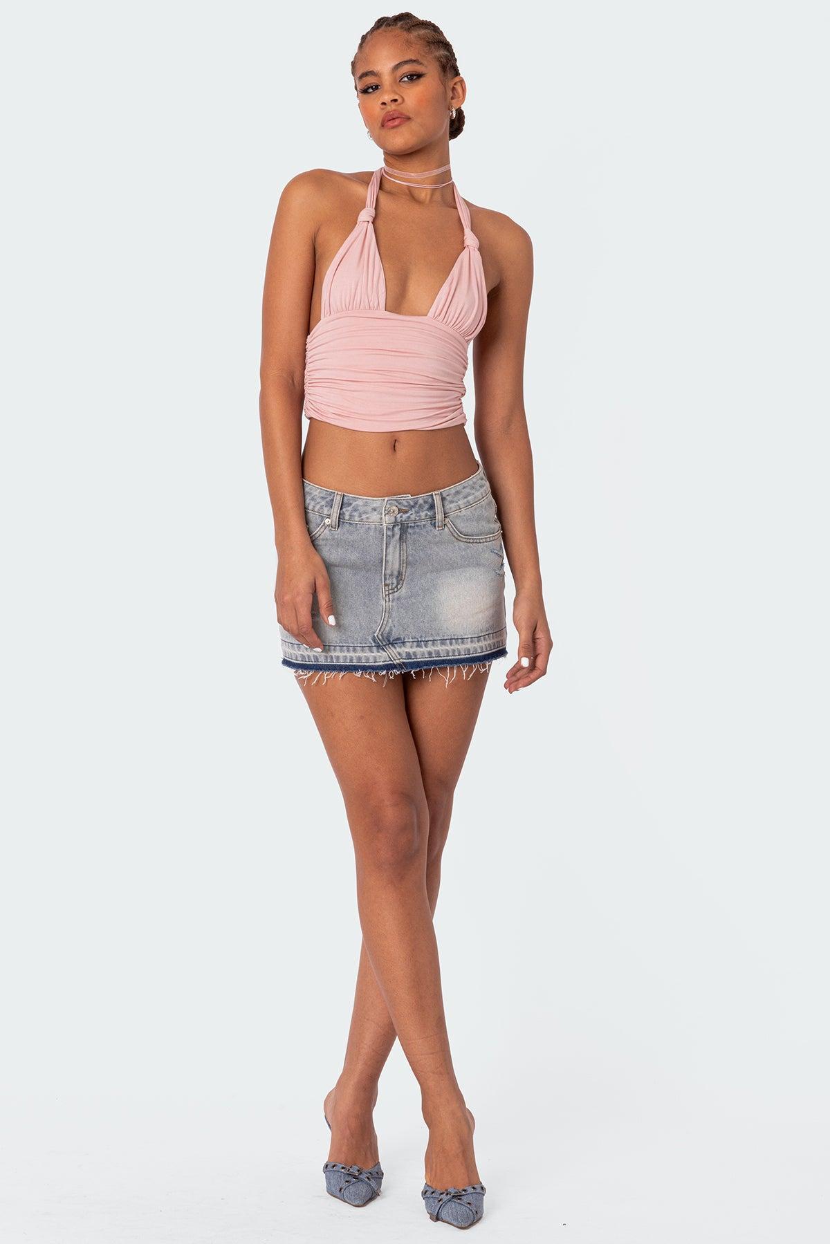 Lillie Knotted Halter Top Product Image