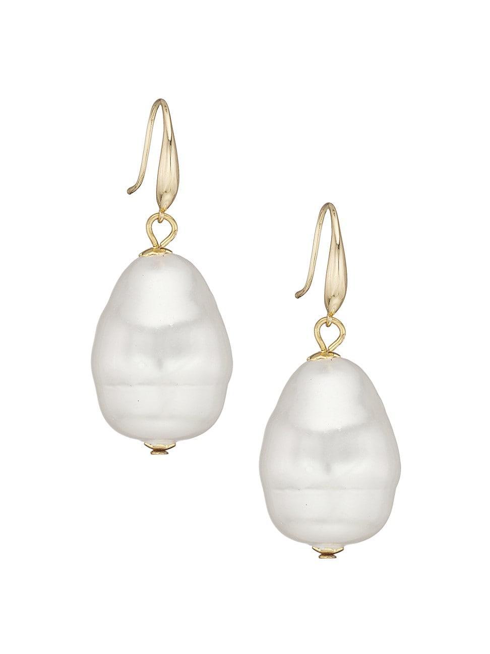 Womens Baroque Faux Pearl Drop Earrings Product Image