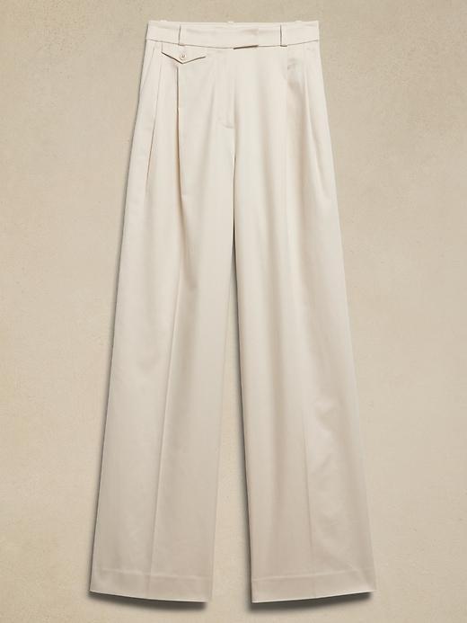 Carmel Pleated Wide-Leg Pant Product Image