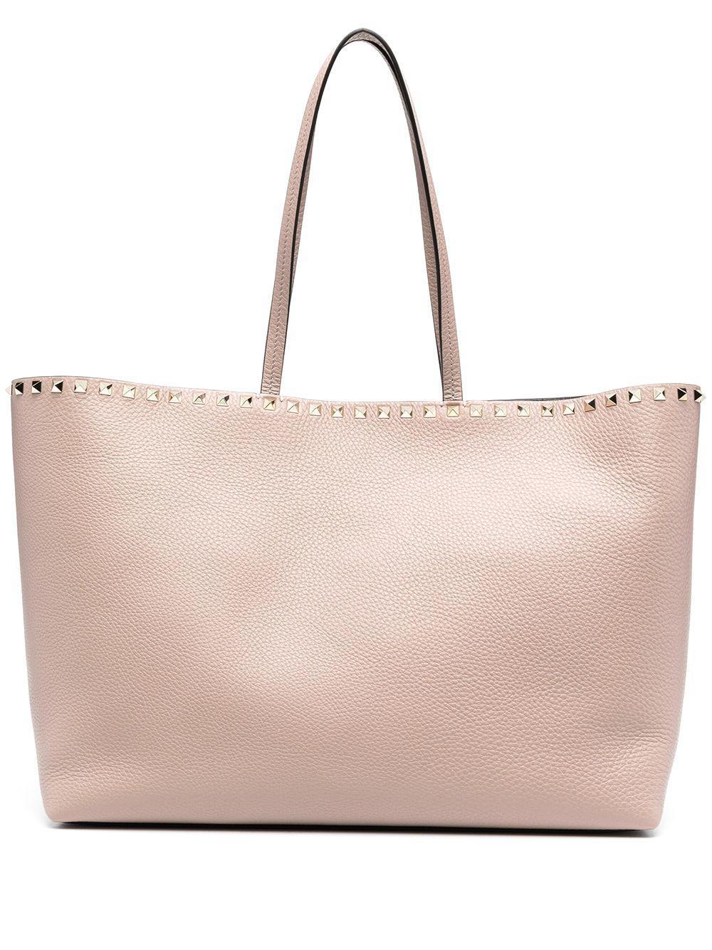 VALENTINO GARAVANI Rockstud Leather Tote Bag Product Image