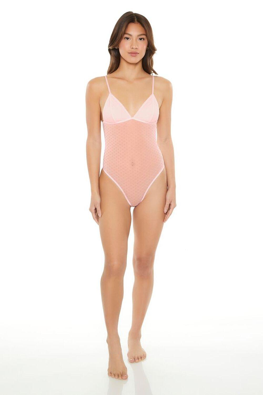 Sheer Textured Lingerie Bodysuit | Forever 21 Product Image