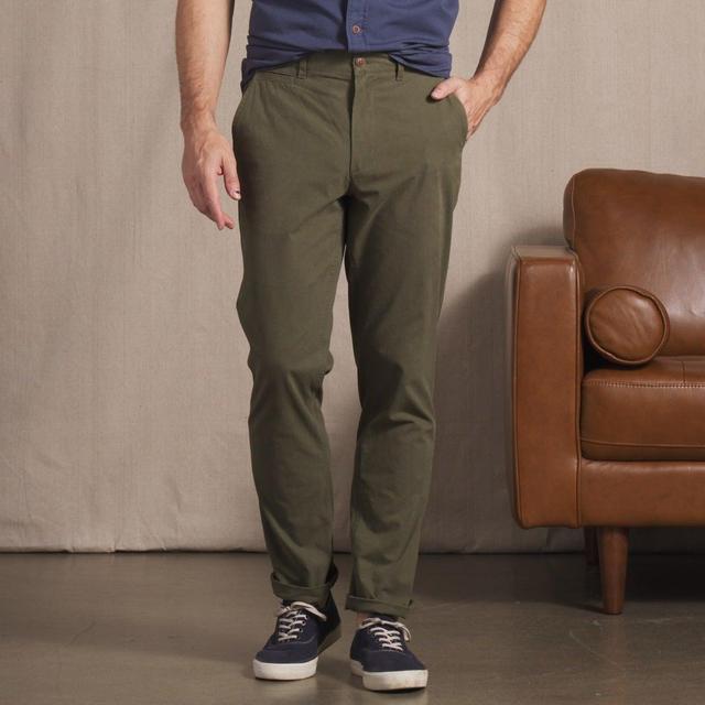 Mercer  Cotton Officer Pants - Dark Olive Product Image