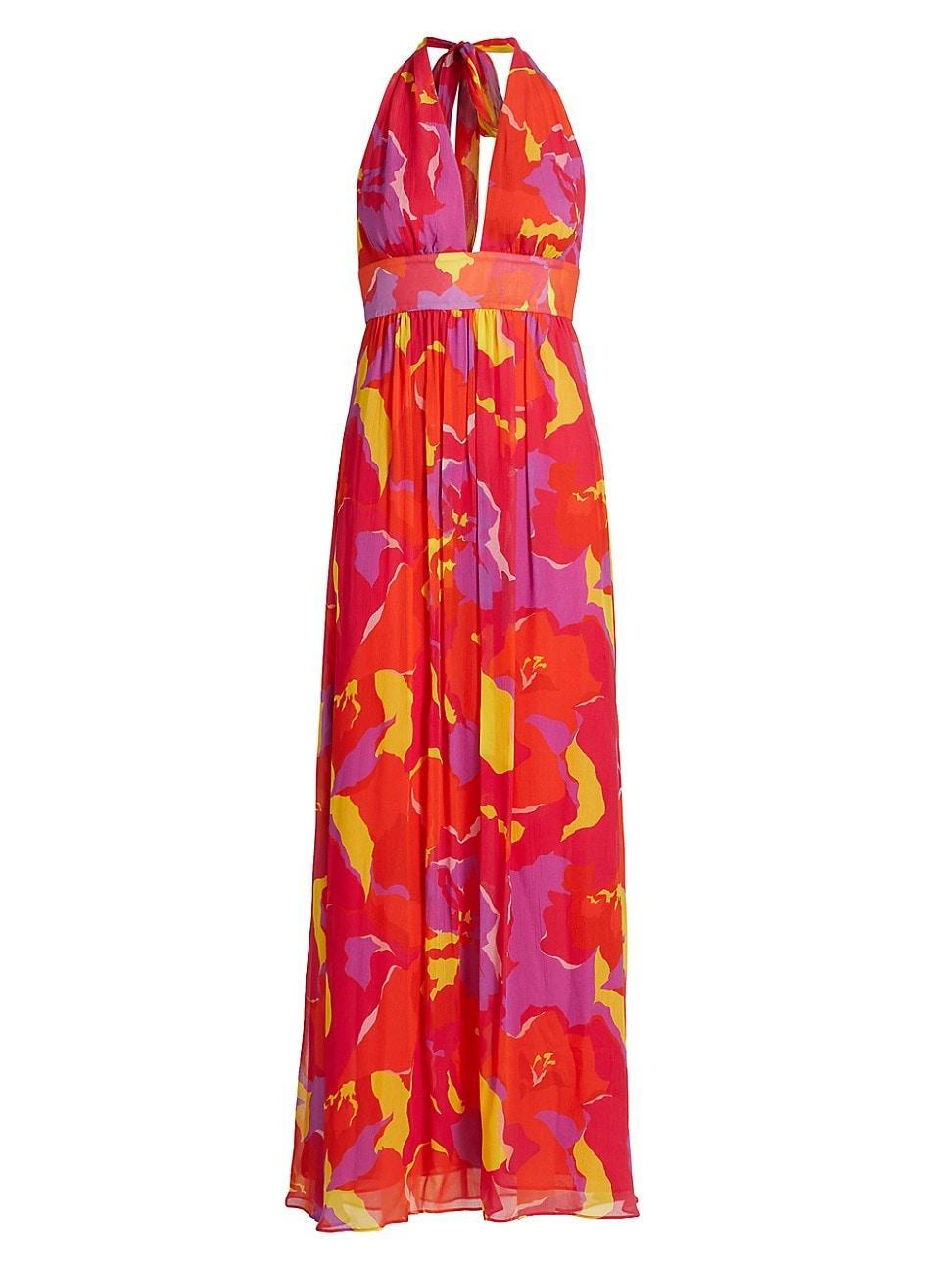 Womens Susie Floral Halter Maxi Dress Product Image