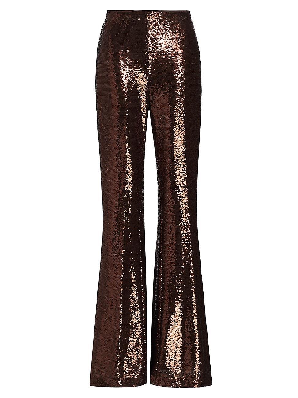 Womens Honor Flared Sequined Pants product image