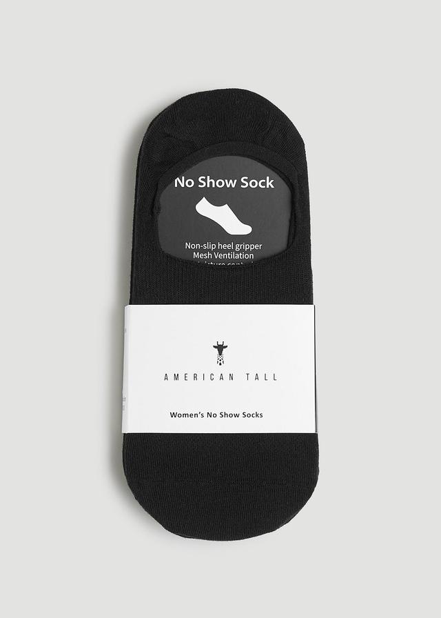 No-Show Socks for Tall Women 3-Pack in Black Product Image