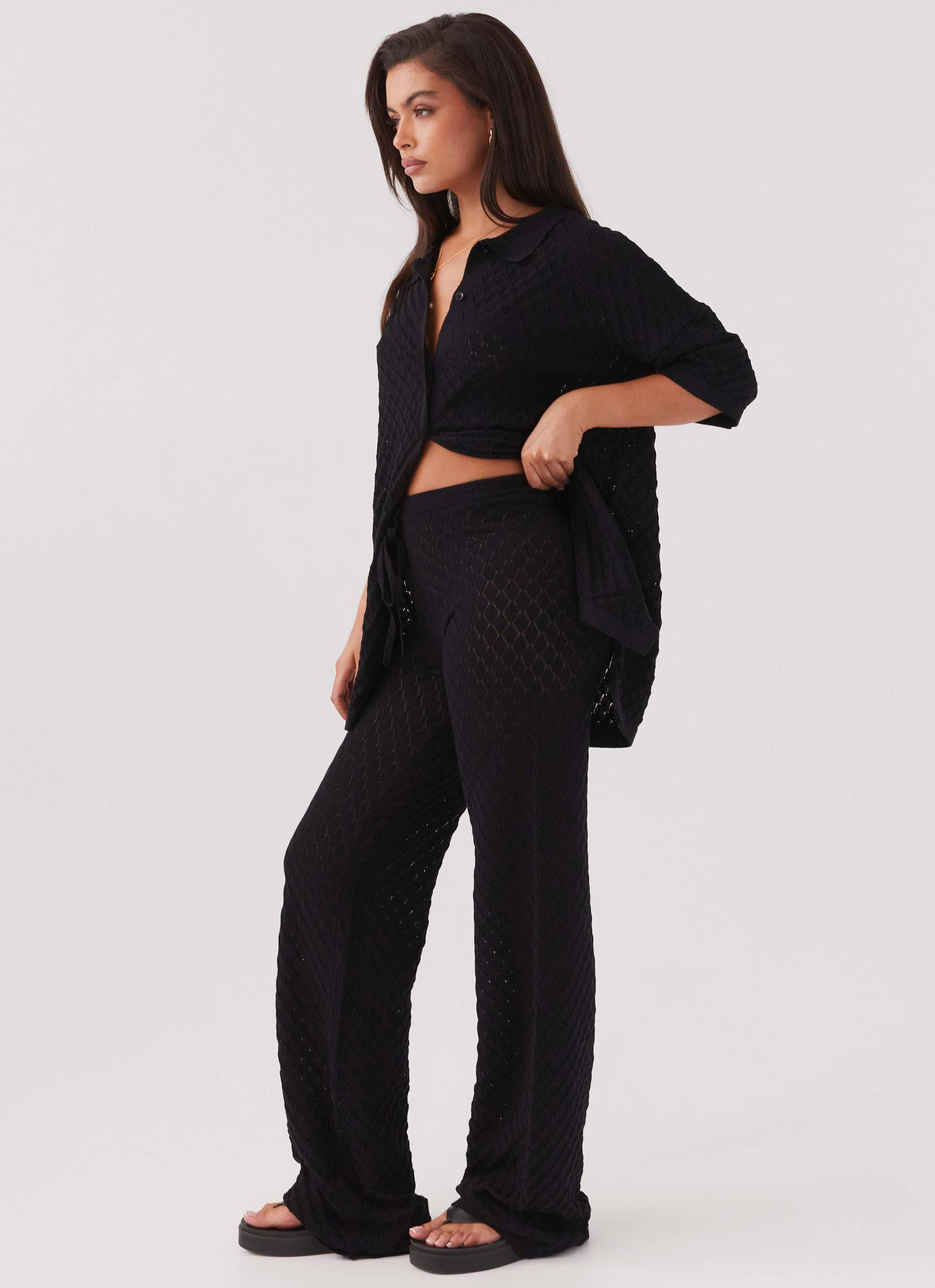 Jaded Knit Pants - Black Product Image