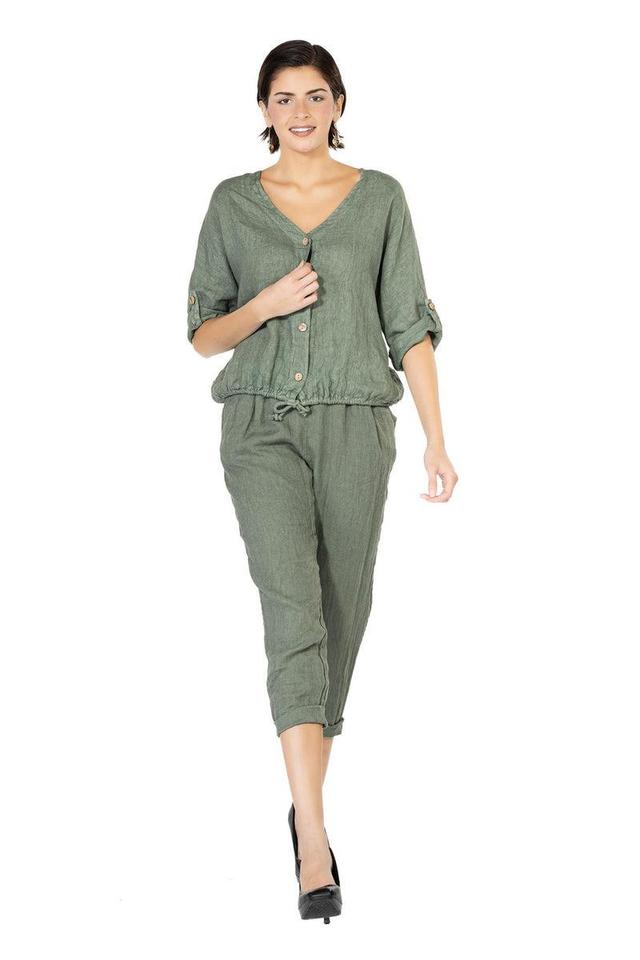 Olive Drawstring Top Product Image