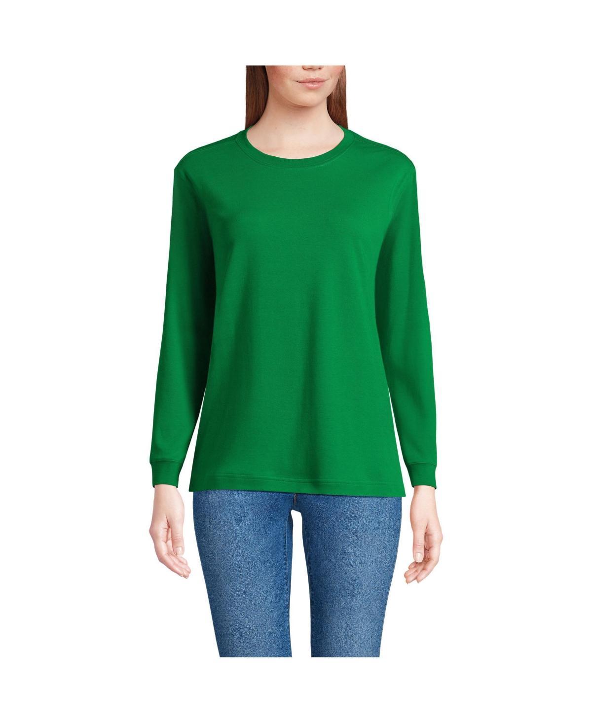 Womens Lands End Relaxed Long Sleeve Crewneck Top Product Image