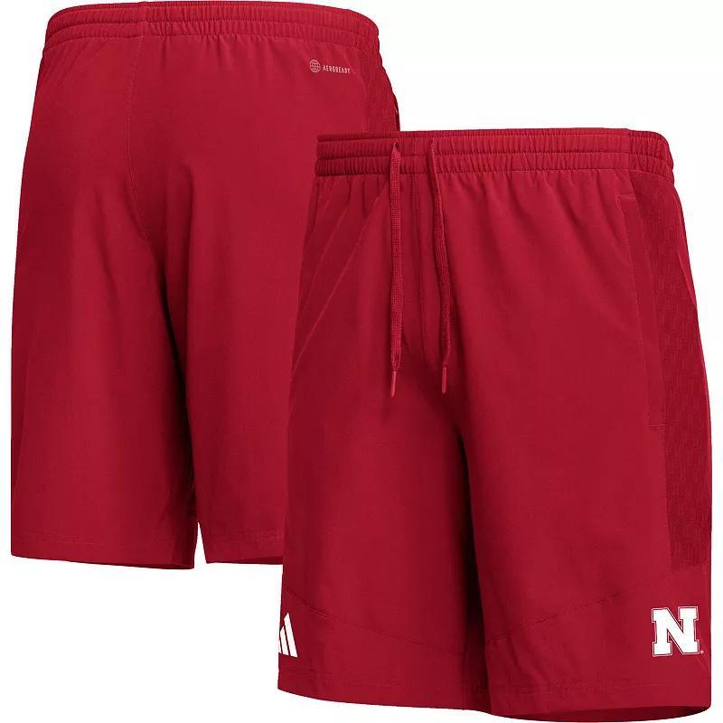 Mens adidas Scarlet Nebraska Huskers AEROREADY Shorts Product Image