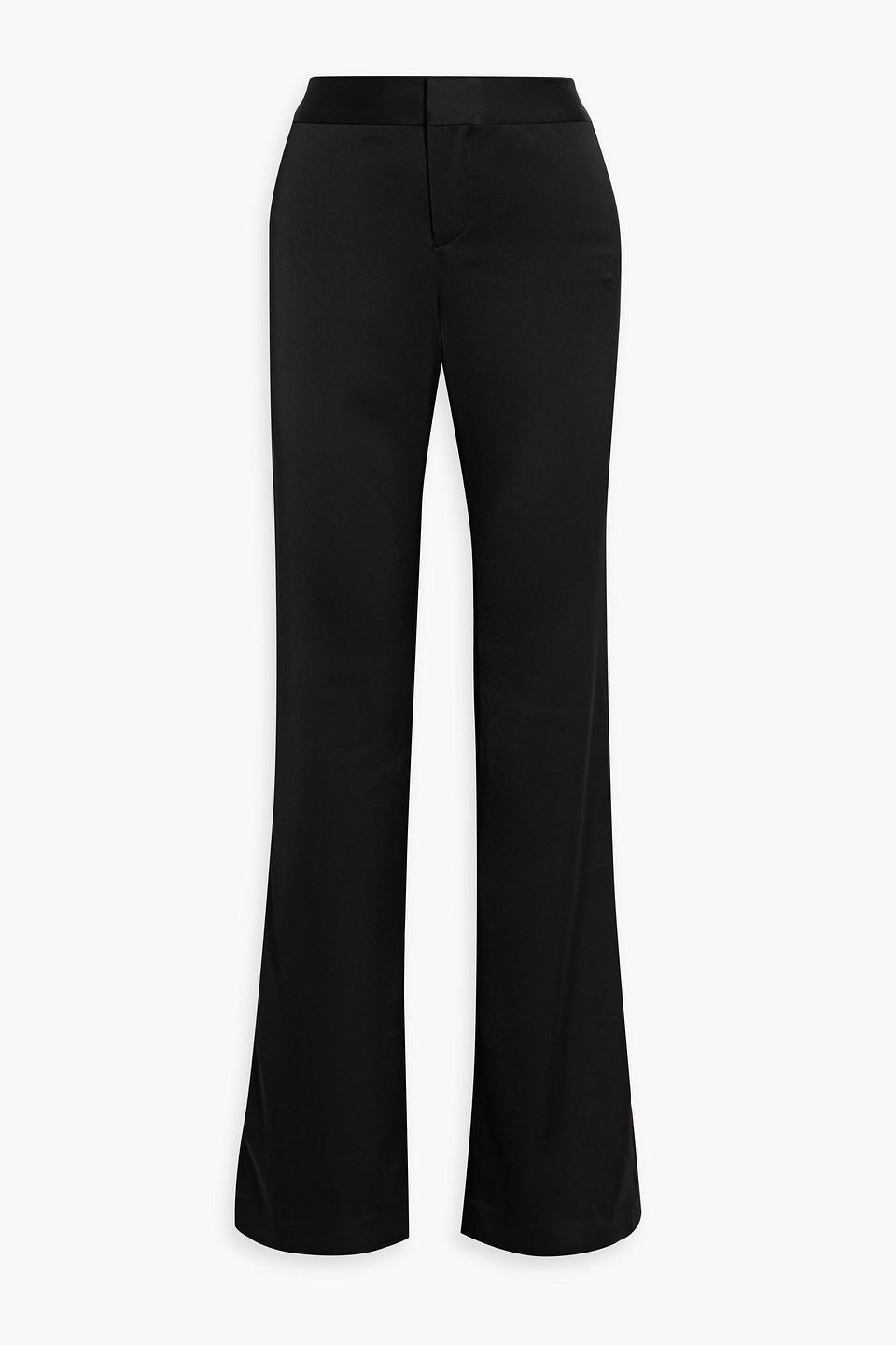 ALICE AND OLIVIA Livi Crystal-embellished Crepe Bootcut Pants In Black Product Image