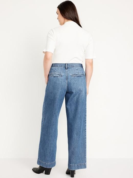 Extra High-Waisted Sky-Hi Wide-Leg Trouser Jeans Product Image