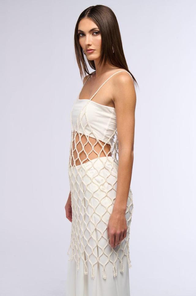 URSULA PEARL BEADED MIDI DRESS Product Image