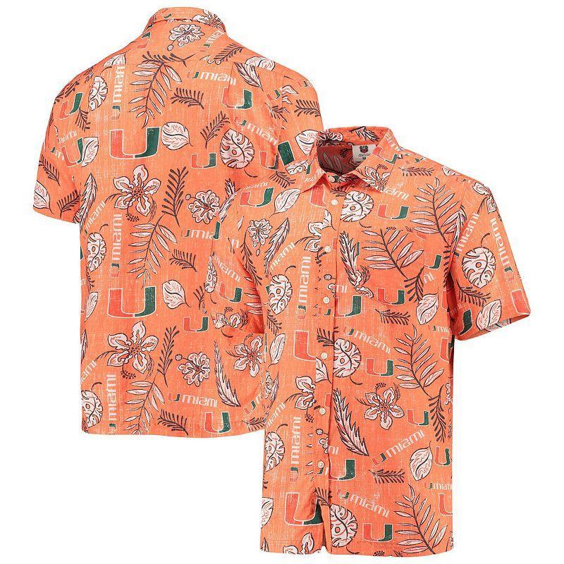 Mens Wes & Willy Miami Hurricanes Vintage Floral Button-Up Shirt Product Image