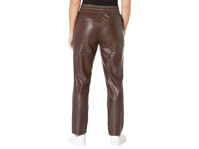 KUT from the Kloth Alanna -Faux Leather Drawstring Pants (Chocolate) Women's Casual Pants Product Image