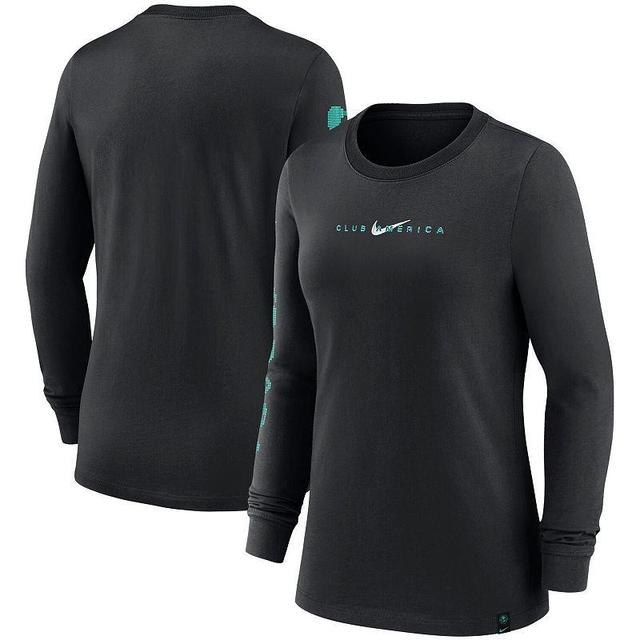 Womens Nike Black Club America Voice Long Sleeve T-Shirt Product Image