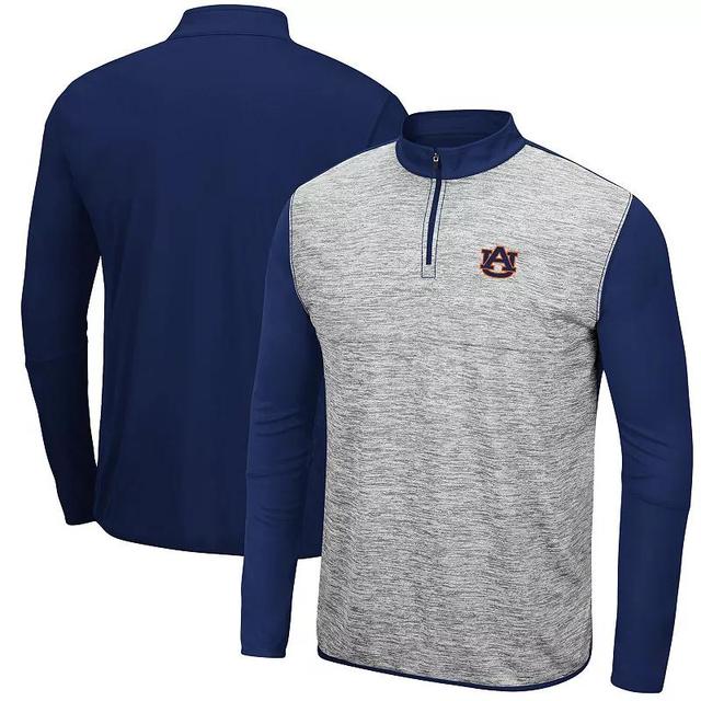 Mens Colosseum Heathered Gray/Royal Pitt Panthers Prospect Quarter-Zip Jacket Product Image