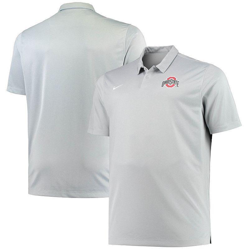 Mens Nike Heathered Gray Ohio State Buckeyes Big & Tall Performance Polo Product Image