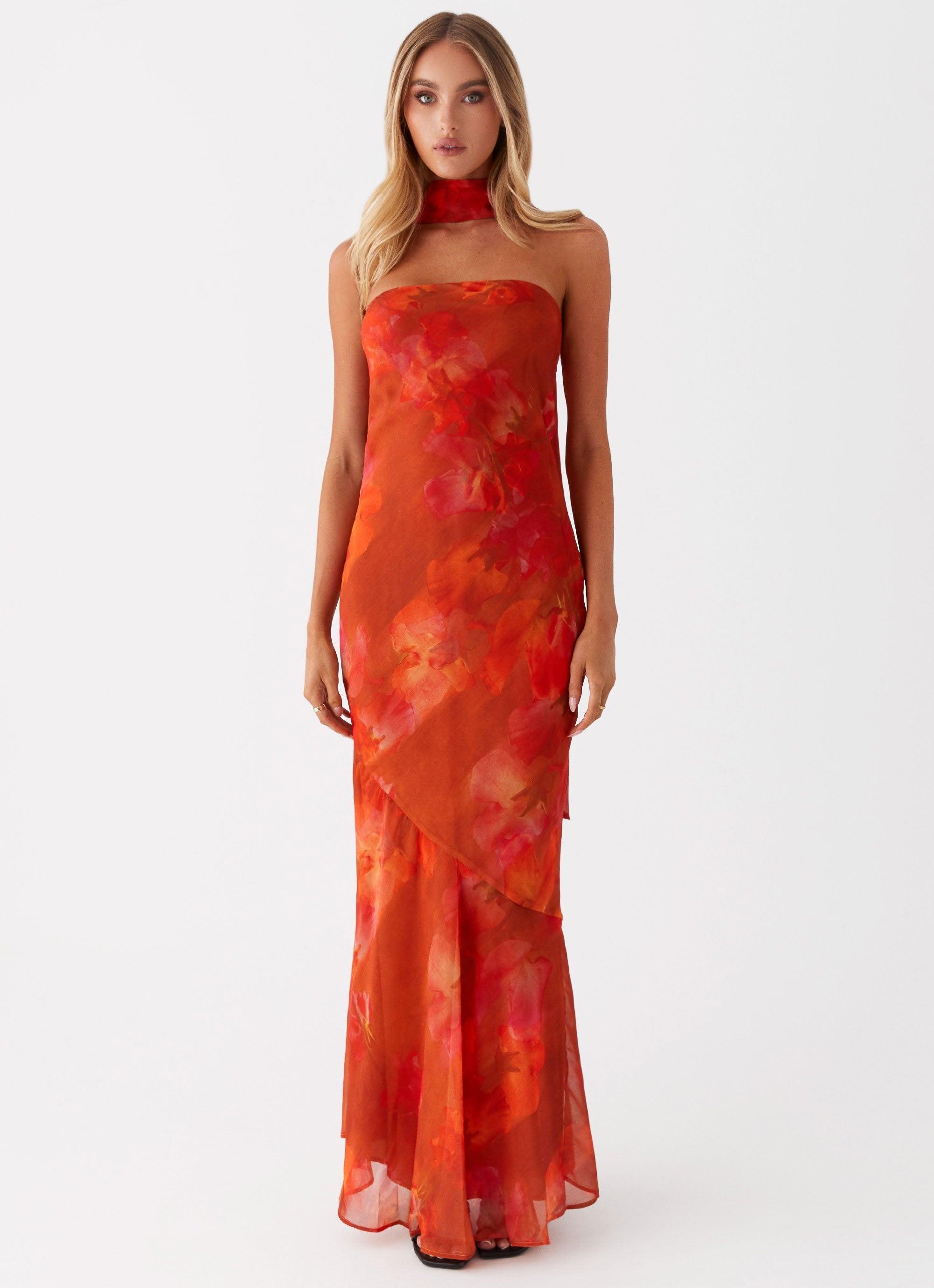 Under The Pagoda Maxi Dress - Amber Product Image