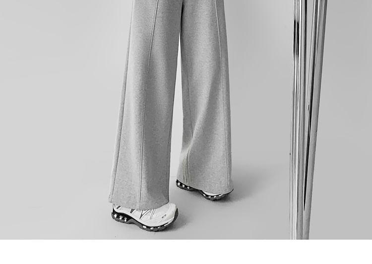 Mid Rise Plain Wide Leg Pants (Various Designs) Product Image