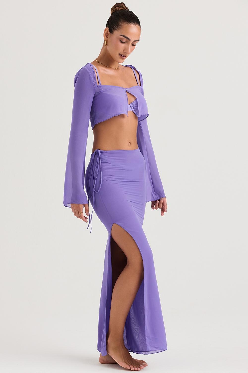 Amalfi Violet Cutout Maxi Skirt Product Image