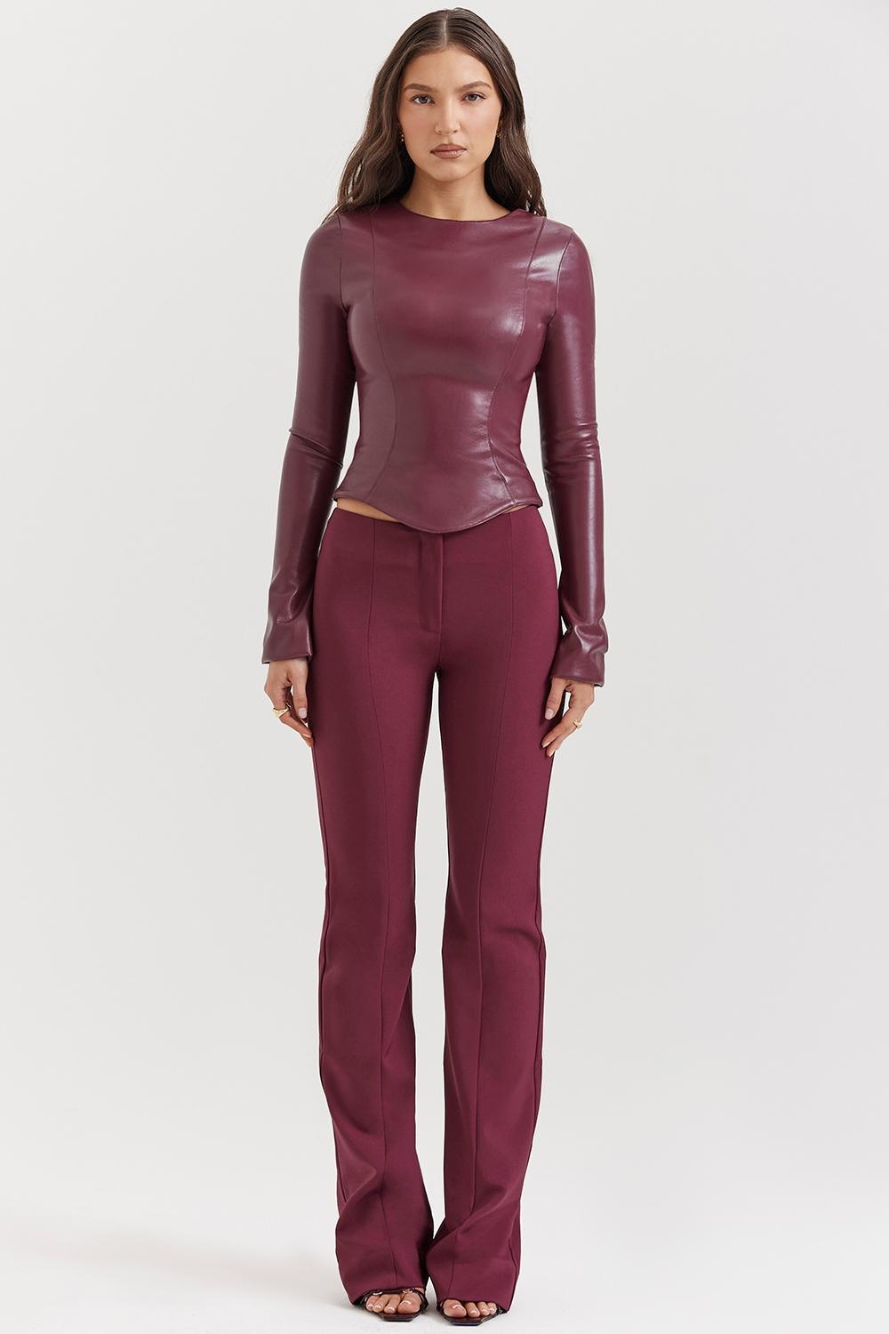 Lillie Wine Trousers Product Image